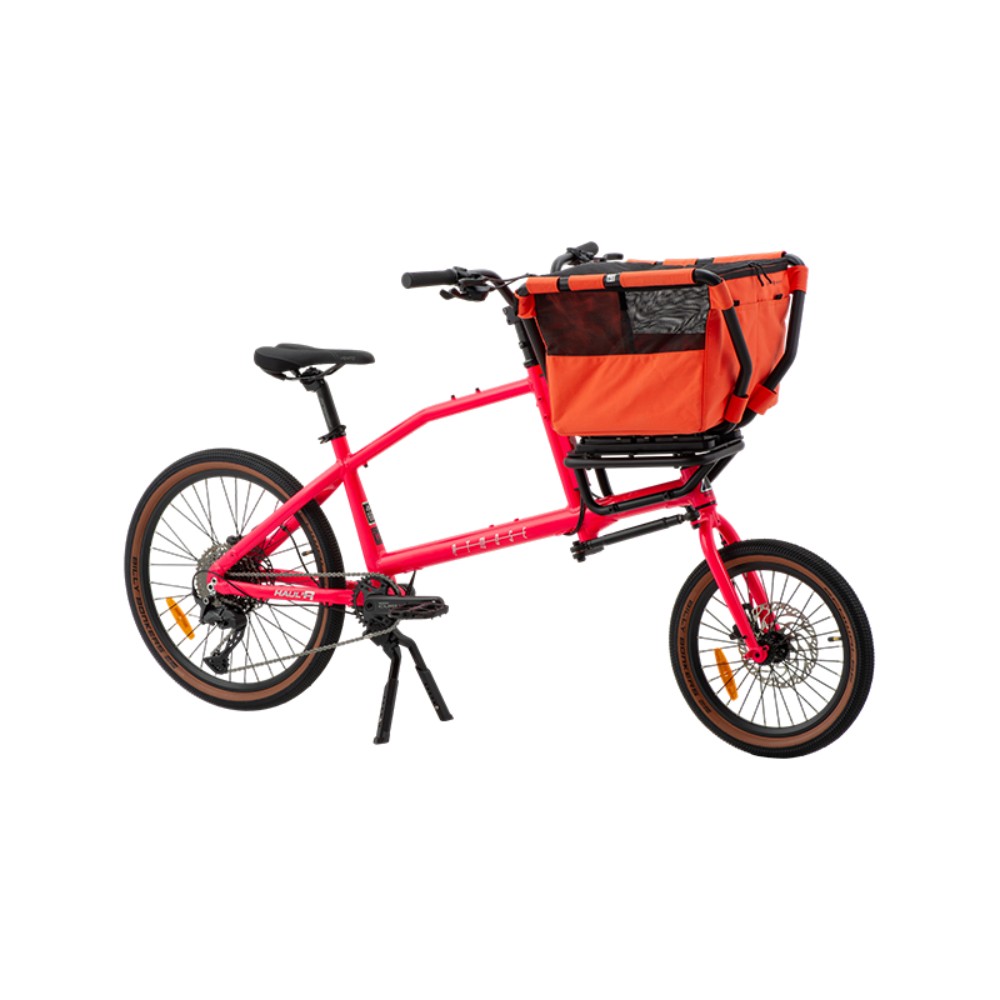 Vélo cargo d'aventure manuel Atmose modèle V V1 avec porte-bagages avant surdimensionné
