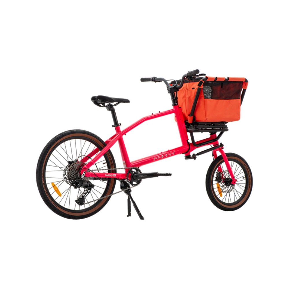 Vélo cargo d'aventure manuel Atmose modèle V V1 avec porte-bagages avant surdimensionné