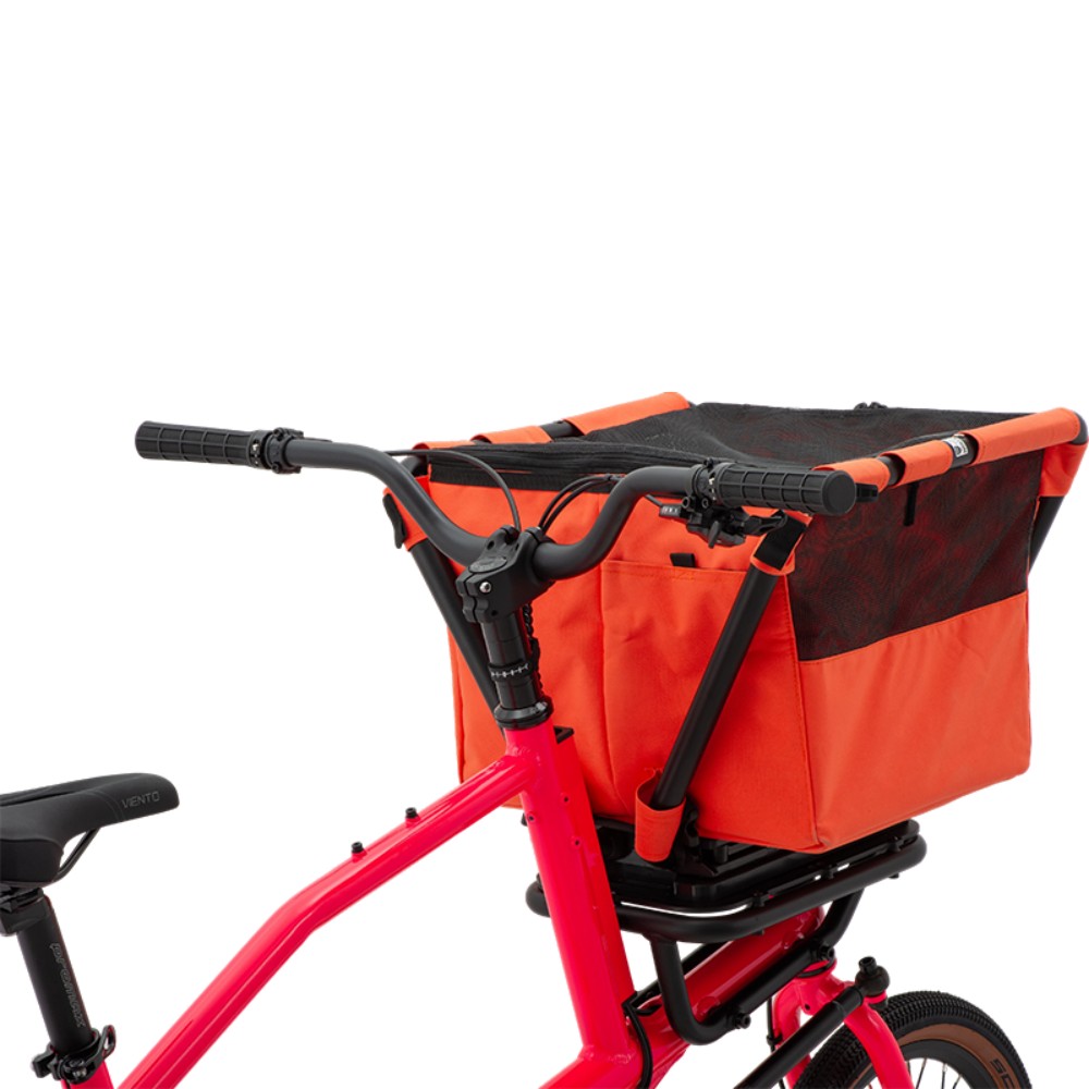 Vélo cargo d'aventure manuel Atmose modèle V V1 avec porte-bagages avant surdimensionné