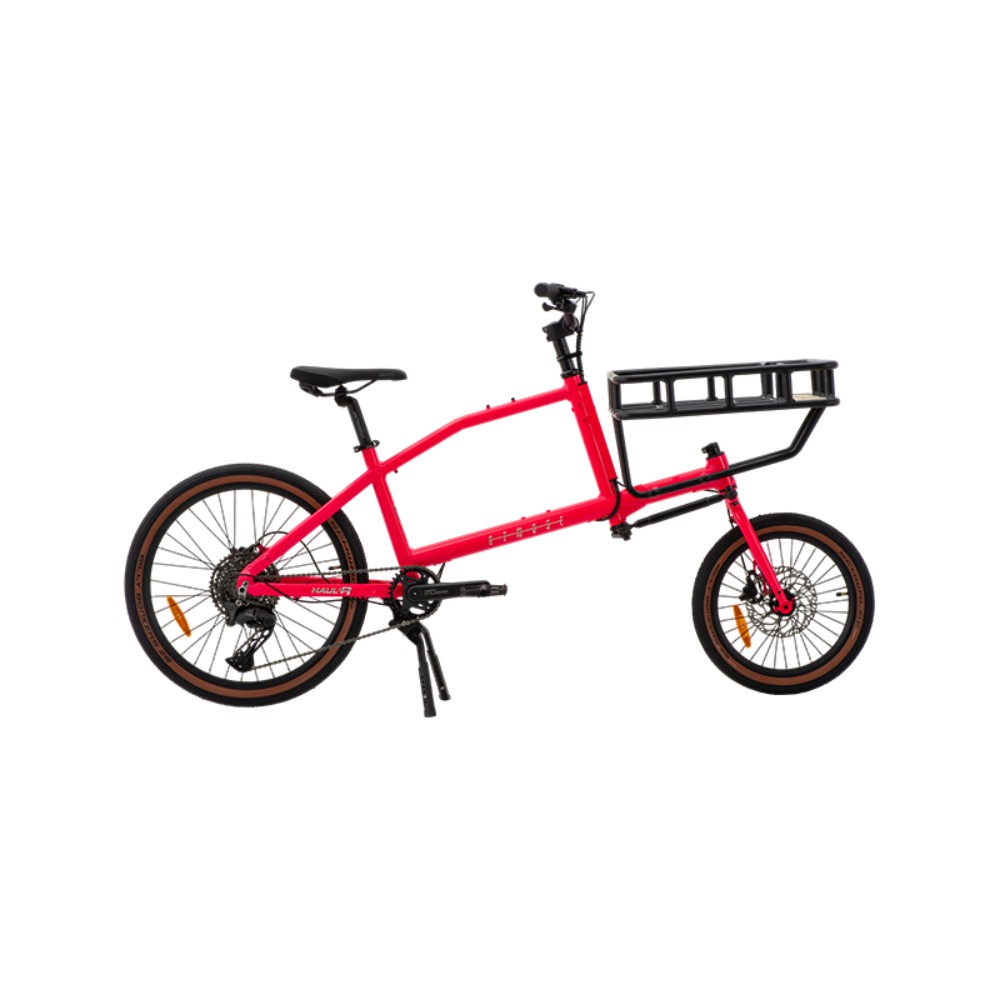 Vélo cargo d'aventure manuel Atmose modèle V V1 avec porte-bagages avant surdimensionné