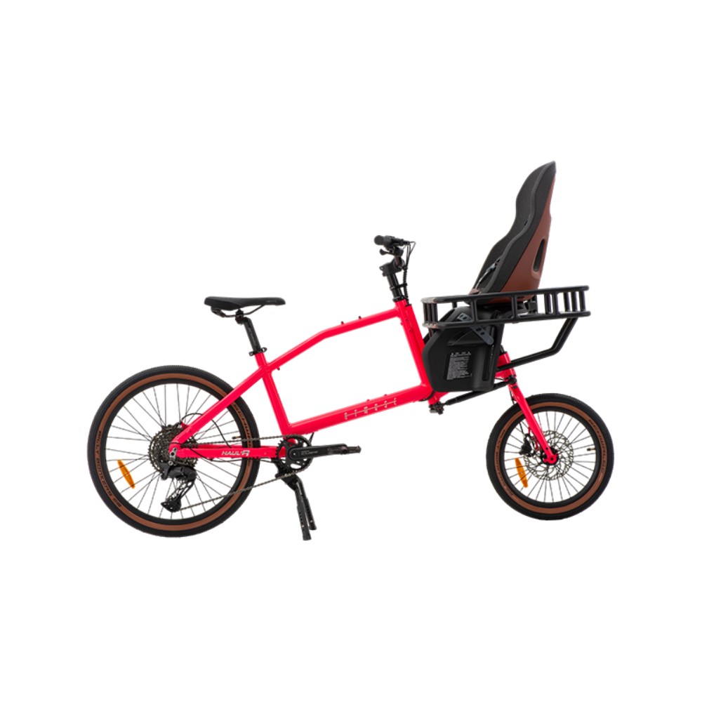 Vélo cargo d'aventure manuel Atmose modèle V V1 avec porte-bagages avant surdimensionné
