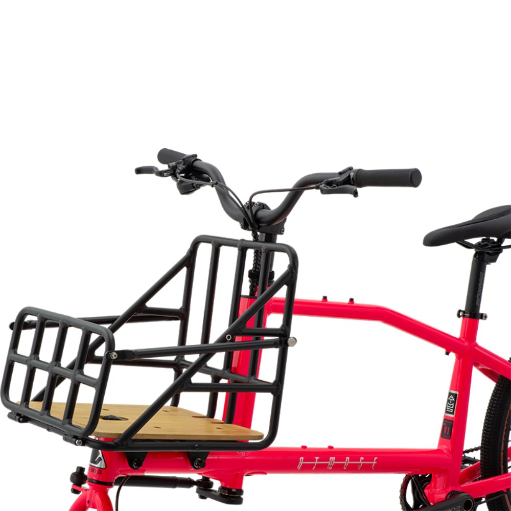 Vélo cargo d'aventure manuel Atmose modèle V V1 avec porte-bagages avant surdimensionné