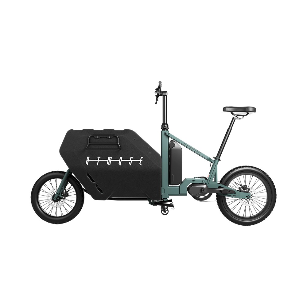 Vélo électrique cargo à trois volets Atmose Model R ESR1 pour les navetteurs en train et les petits appartements